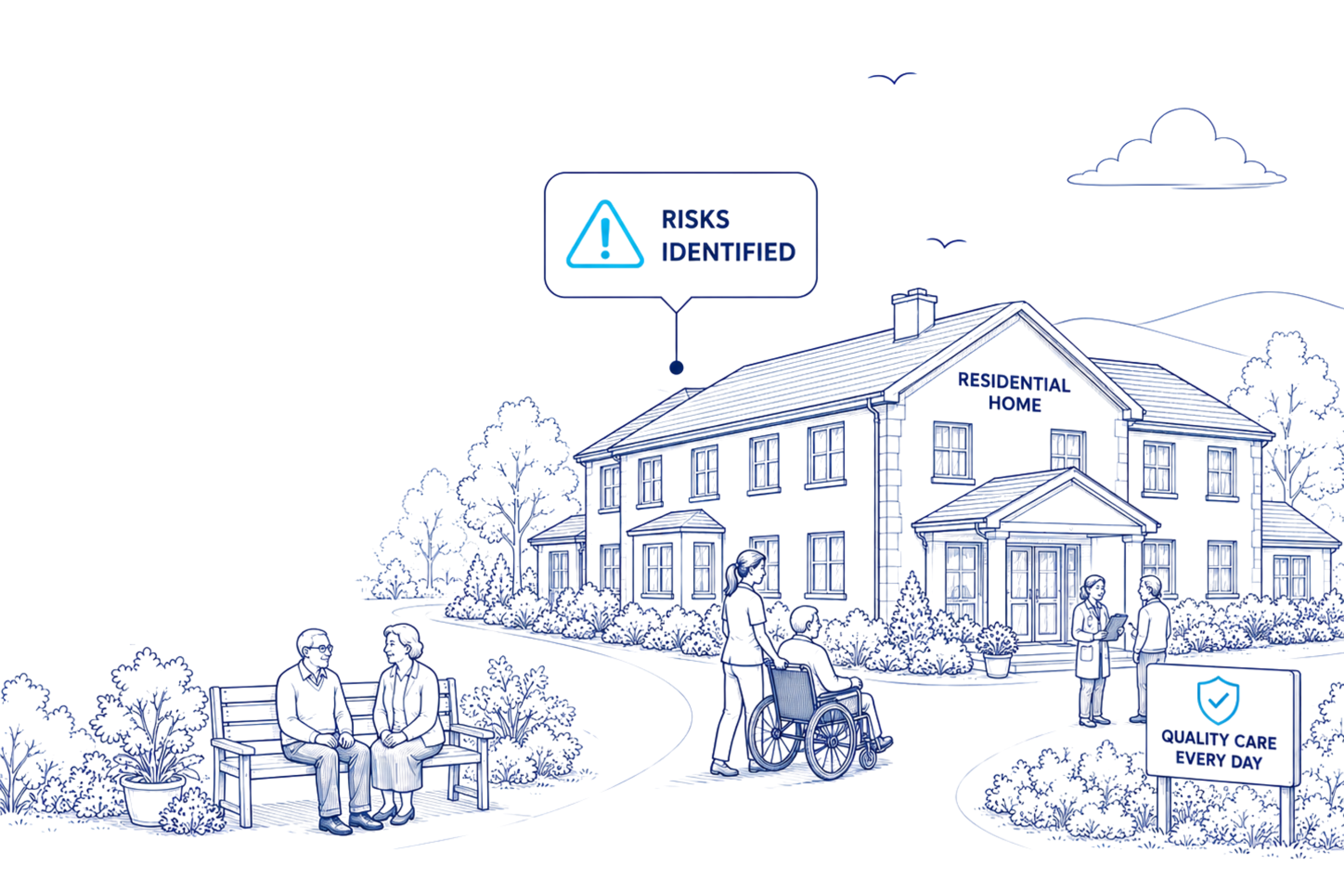 Placeholder for residential care hero illustration.